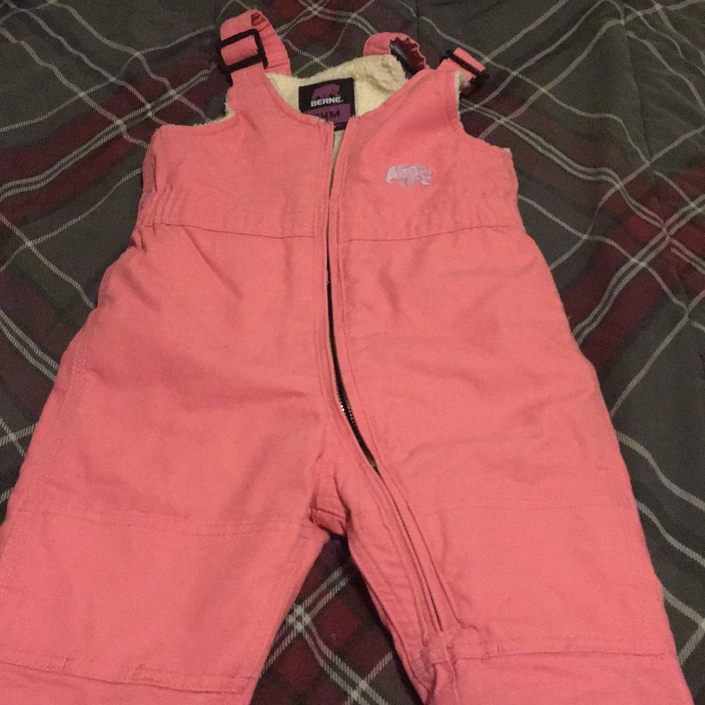 Little girls PINK winter Bibs!